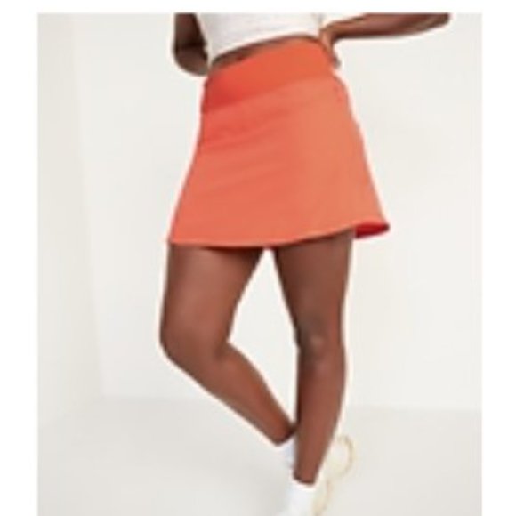 Orange Plaid Sleeveless Top & Matching Skort - Picture 2 of 2